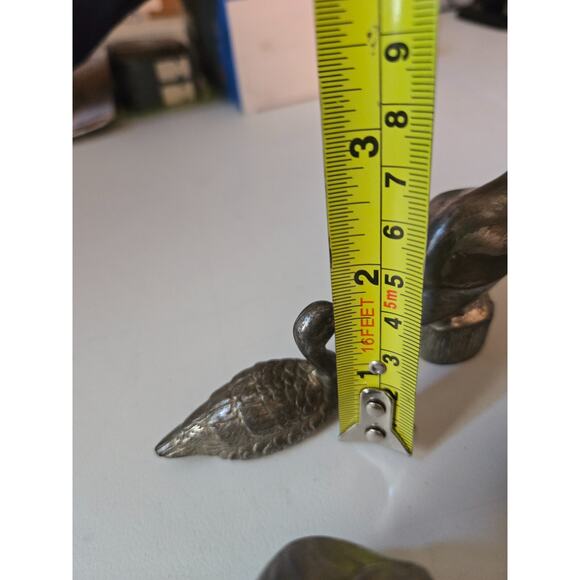 Pewter Animal Figurines Frog,‎ Monkey, Duck, and a Pelican - Picture 10 of 11